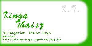 kinga thaisz business card